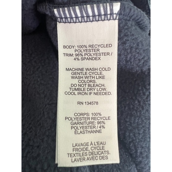 Vineyard Vines Women's Blue Harbor Fleece Quarter Zip Fleece Shell Logo Size M - Picture 5 of 5